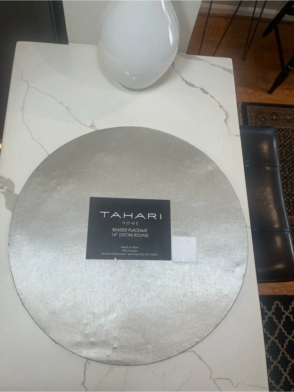 Tahari FALL LEAVES Beaded Placemat Charger 14” Multicolor Fall Thanksgiving NEW
